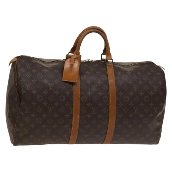 LOUIS VUITTON Monogram Keepall 55 Boston Bag M41424 LV Auth 139234 - Picture 1 of 16